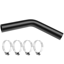 TKKEUEP Gasoline Fuel Filler Neck Hose with 4 Hose Clamps,1.75 inches Inside Diameter Fuel Filler Hose, Reinforced Gas tank filler hose (45 degree, 1.75" ID)
