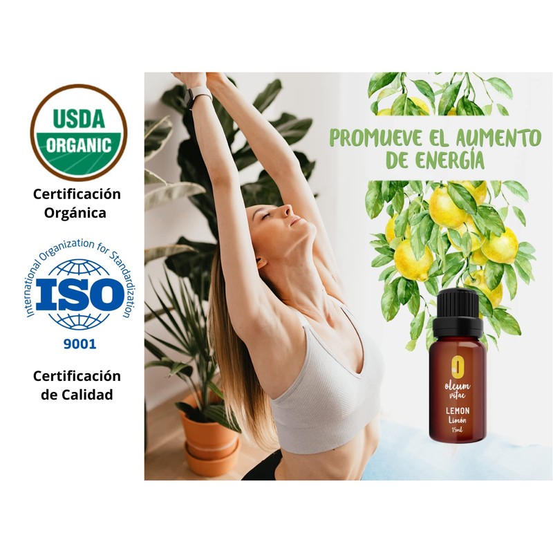 OLEUM VITAE Aceite Esencial de Limón. Citrus Limonum. 100% Puro