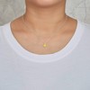 Philip Jones Sterling Silver Yellow Necklace Created with Zircondia® Crystals