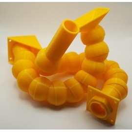 Flexible Shop Vacuum Hose, 1.25 Inch, 18 Couplings with Mounting Brackets