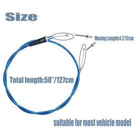 YRHHBYH 50'' Throttle Cable for Mini Bike Predator 212 79cc 196cc 212cc Coleman CT200U Baja Warrior Doodlebug MB200 Motovox MBX10 Monster Mega Go Kart Blue