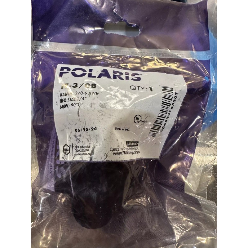 Polaris Wire Connector Insulated Tap 3/0 6 AWG Chemical Resistant