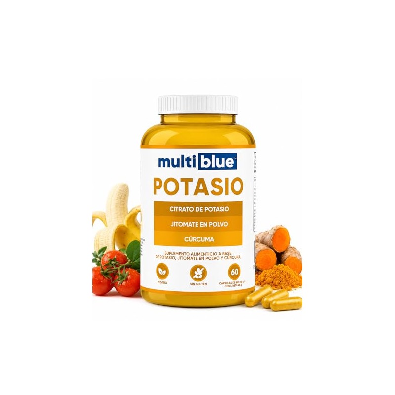 Potasio Cápsulas Citrato Cúrcuma Jitomate Suplemento Uso Diario Sistema Muscular