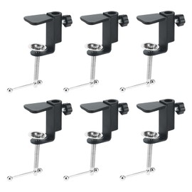 MAHIONG 6 Pcs Quick Grip C Clamp, Desk Table Mount Bracket with Adjustable Interface Aperture, Desk Light Clamp Mount Holder for Monitors, Lamps