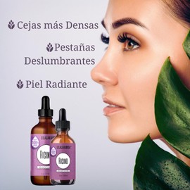 Aceite de Ricino LilaLavanda - Estimula Crecimiento de Pestañas y Cejas - Restaura, Suaviza y Protege Piel, Cabello, Uñas y Barba - 100% Puro - 118ml