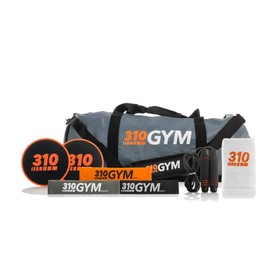310 Gym Set | Gym in A Bag Comes with Circular and Standard Resistance Bands | Core Sliders | Core Exercise Ball with Pump | Jump Rope | Workout Towel (Gym Essentials 2.0)
