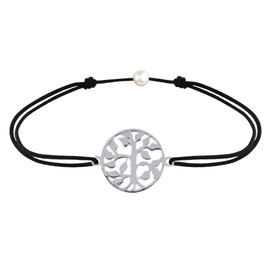 LES POULETTES BIJOUX - Sterling Silver 925 Link Bracelet Tree of Life, 15 centimetres, Sterling Silver, Pearl