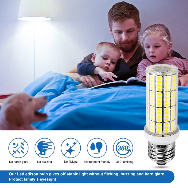 RIUVAO LED Corn Light Bulb 200w Equivalent 2500 Lumen 5000K