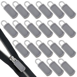 FHBHJNATC Pack of 20 zippers for zips, zip zips, replacement zip for zips, removable zips for replacement zips, suitcases, jackets, backpacks etc, gray