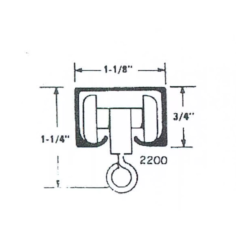 McMurray Co. Curtain Track: Single Carrier Rollers (10 Pack) Heavy
