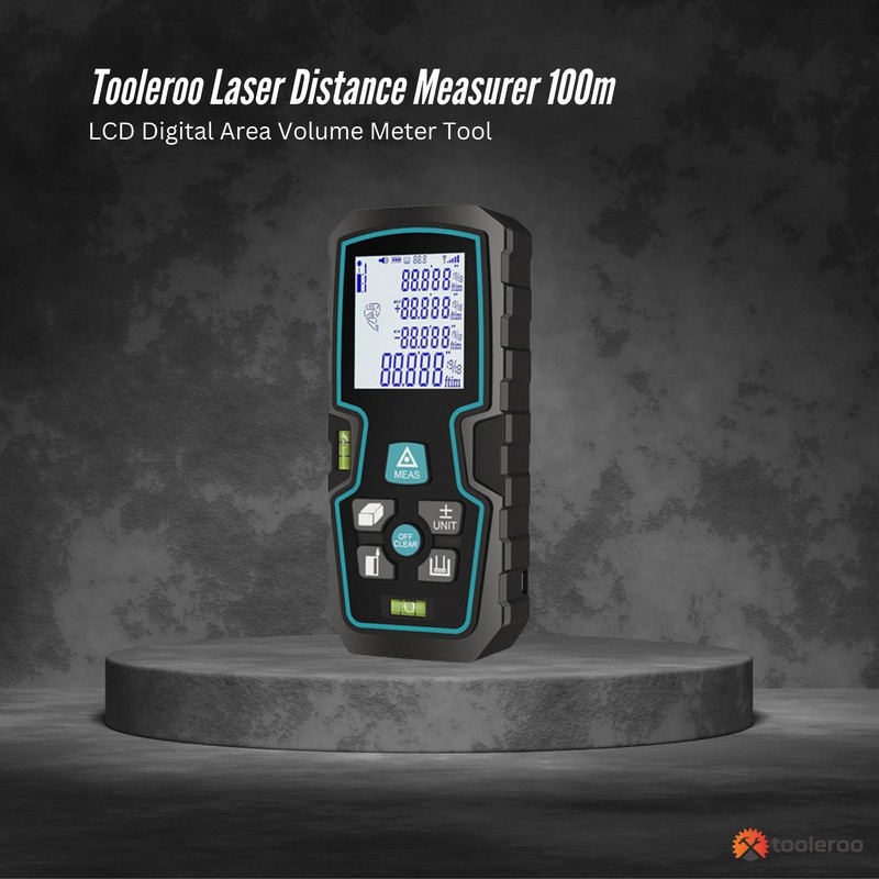 Tooleroo 100m Digital Laser Distance Measurer - LCD Area Volume