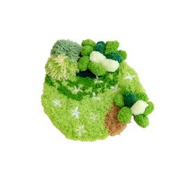 beausougon DIY Latch Hooking Craft 3D Coaster Set with Moss Design， Crochet Kit for Adults (B)