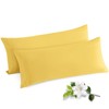 Horbaunal 2 Pack Microfiber Body Pillow Covers Yellow Body Pillow