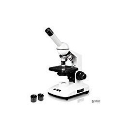 Parco Scientific PBS-402LRC-E2 Monocular Compound Microscope, 40x—800x Magnification, 0.65 N.A. Condenser, Coaxial Coarse & Fine Focus, Plain Stage with 20X WF Eyepiece