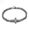 ULLMYYL Stainless Steel Cross Chain Bracelet for Men