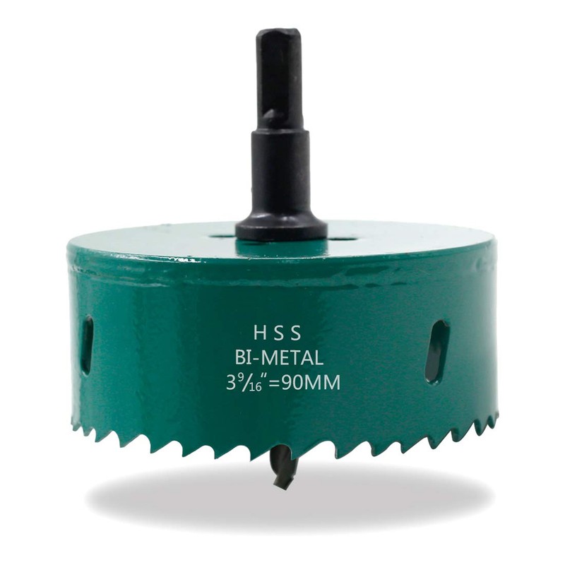 Qjaiune 90mm/3.5" Hole Saw BI-Metal Heavy Duty Hole Cutter for