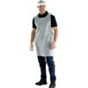 Flat Pack White Plastic Aprons - 100 aprons