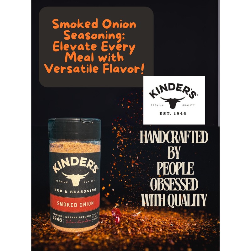 Kinder's Smoked Onion Rub and Seasoning, 7 oz, Premium Quality