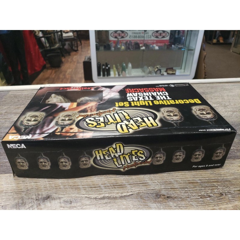 NECA TEXAS CHAINSAW MASSACRE HEAD LITES LEATHERFACE HANDPAINTED 10 SET