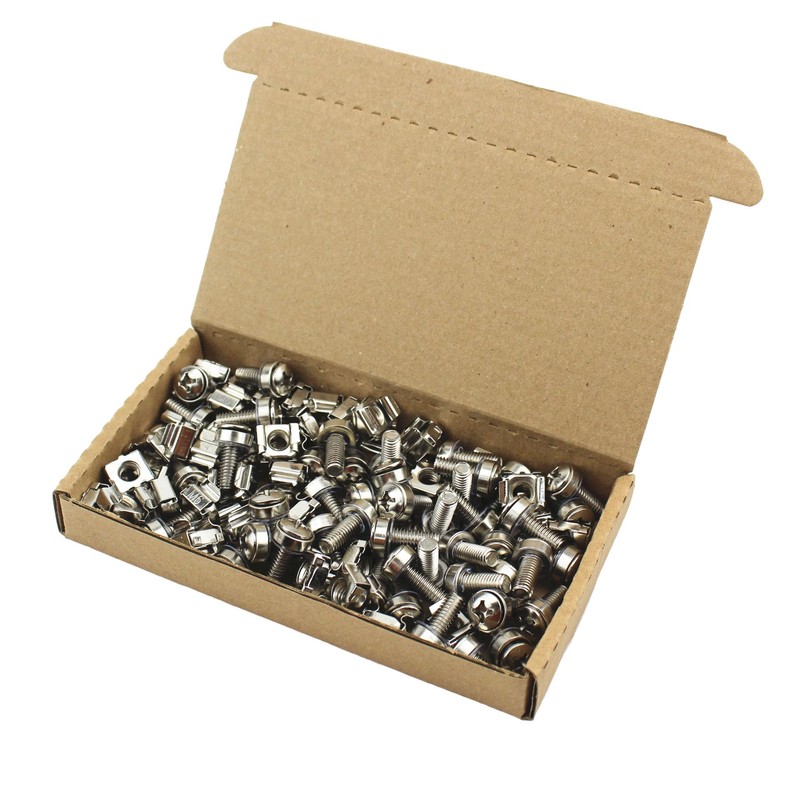 Gad2go 50 Pack Rack Mount Cage Nuts Screws and Washers
