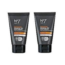 (2 PACK) No7 Men Energising Moisturiser SPF15 x 50ml & No7 Men Energising Gradual Tan Moisturiser SPF15 x 50ml
