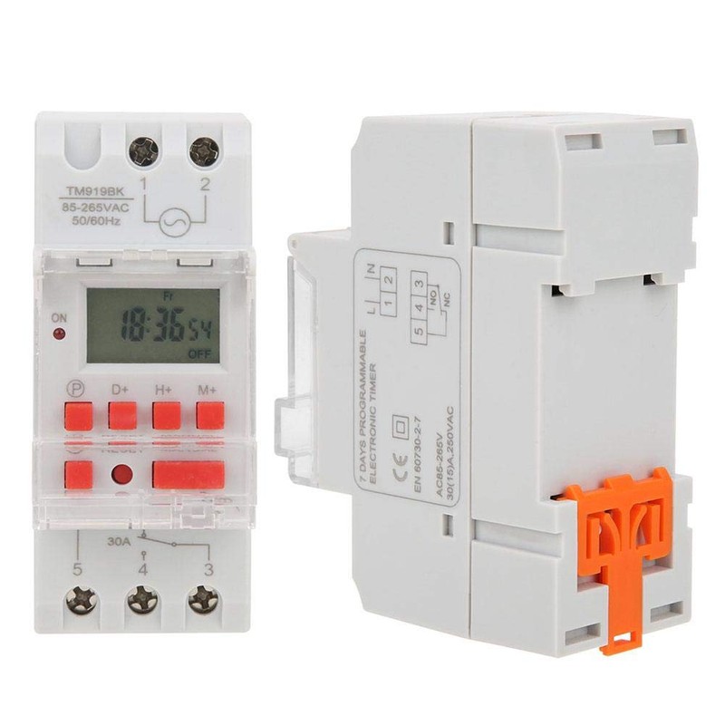 AC 85-265V 30A Timer Switches TM919BK Digital Timer 24Hours 7Days
