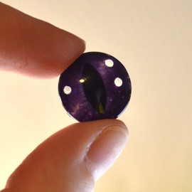 Transparent Purple Starry Night Sky Dragon Glass Eyes for Art Dolls, Sculptures, Props, Masks, Fursuits, Jewelry Making, Taxidermy, and More (6mm)