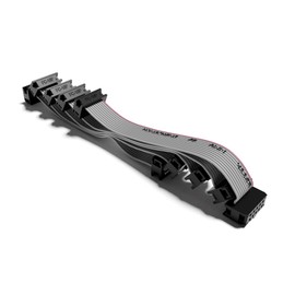 ExcelValley - 5-Pack - Eurorack Flat Ribbon Power Cables Modular Synth Synthesizer [10 to 10 Pins | 50 cm - 19.69"]