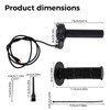 Ebike Full Twist Throttle Grip Kit, 3 Pin Waterproof Anti-Slip