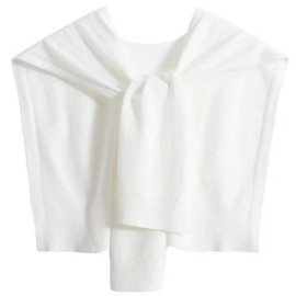 WaJuemy Sweater Shawl Wraps for Women Sweater Knitted Knotted Shawls Travel Casual Scarf Cape Shoulder Tops Fashion Wrap(White)