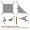 Artpuch Rectangular Breathable UV Block Sun Shade Sail Outdoor Covering