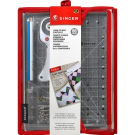 SINGER - Kit de costura para principiantes y adultos con cortador giratorio, tapete de corte, regla acrílica y más
