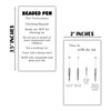 Beaded Pens Care Instruction Cards 50pk 2x3.5” Beadable Blanks for