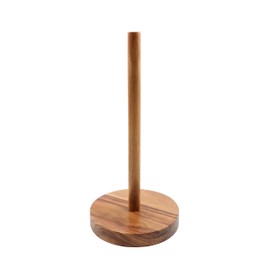 Thirstystone Natural Mango Wood Paper Towel Holder 13.75” x 6.5”, Freestanding, Sturdy, Solid Base