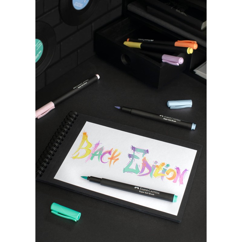 Faber-Castell Black Edition 116453 Felt Tip Pens Set of 6