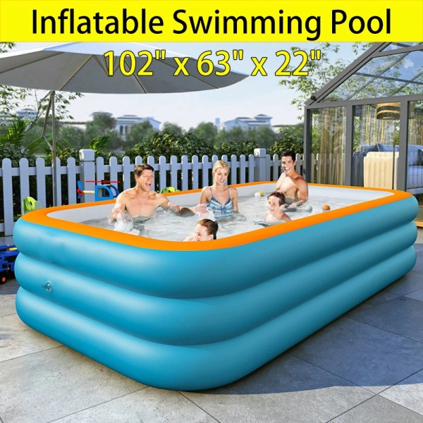 Unbranded Family Inflatable Swimming Pool for Kids Adults Thickened Large