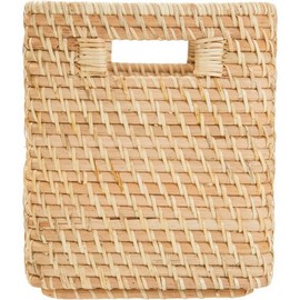 NITORI (NITORI) Rattan Basket RD-001 Vertical Half Width 19×Depth 26×Height 22cm Natural 8421033