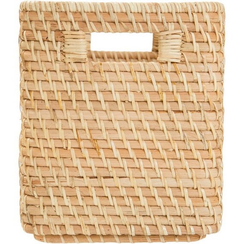 NITORI (NITORI) Rattan Basket RD-001 Vertical Half Width 19×Depth 26×Height