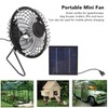 Natudeco USB-Solar-Ventilator, Solarbetriebener Lüfter, Tragbarer Mini-Ventilator Mit Photovoltaik-Solarpanel Für Camping,