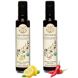 Costabile Chili infused & Lemon Infused Extra Virgin Olive Oil. All-natural olive oils. 100% Italian. COSTABILE