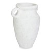 roro Handmade Rustic Ivory-White Prunus Ceramic Vase with Ear Handles,