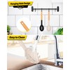 Pack of 2 Spaghetti Spoon, Silicone Pasta Fork with Wooden