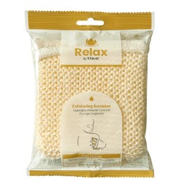 Relax by T.taio Esponja Exfoliante Corporal - Pack de 2 Piezas, Textura Firme para Exfoliaci?n Profunda, Reversible, Dise?o Higi?nico con List?n, Crue