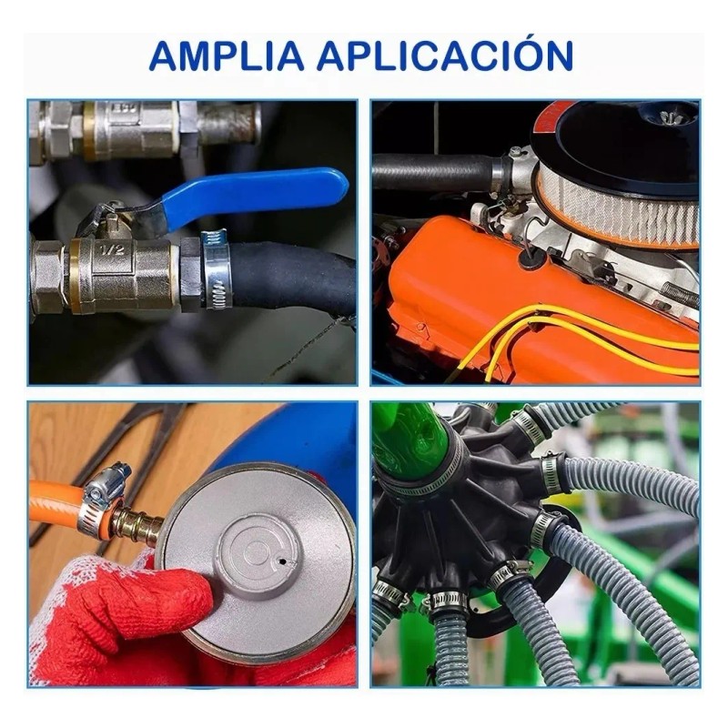 91pcs Abrazaderas Manguera Automotriz Fontanería Inoxidable