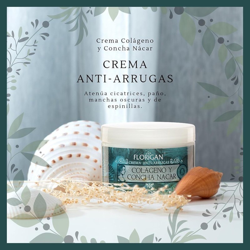 Crema antiarrugas con colágeno y concha nácar – 350 g