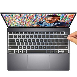 Keyboard Cover for 2022 2021 Dell Inspiron 13 5000 5310 Laptop with Fingerprint Reader on Power Button, Dell Inspiron 13 5000 13.3 Inch Laptop Acceesorries - Black