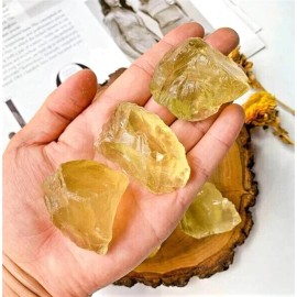 3PCS AAA+ Raw Citrine Stone Natural Rough Citrine High Energy Attract Wealth