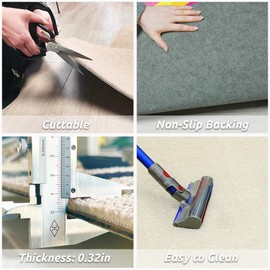 Candockway Carpet Tiles Peel and Stick, Squares Anti-Slip Carpet Floor Tile 12 Pcs 15.75'' x 15.75'', 0.38'' Thick Soft Padded Carpet Tiles, Reusable Waterproof Carpet for Living Room Bedroom