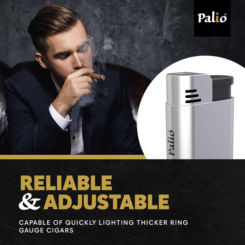 Palio Torcia Single Jet Flame Lighter, Refillable, Adjustable Torch Flame,