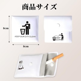 YINKE Portable Ashtray, Small Ashtray, Pack of 3, Portable Storage Pouch, EVA, Waterproof, Fireproof, High Temperature, Pocket Ash, Lightweight, Convenient, Butt, Portable, Ashtray, Smoking Area